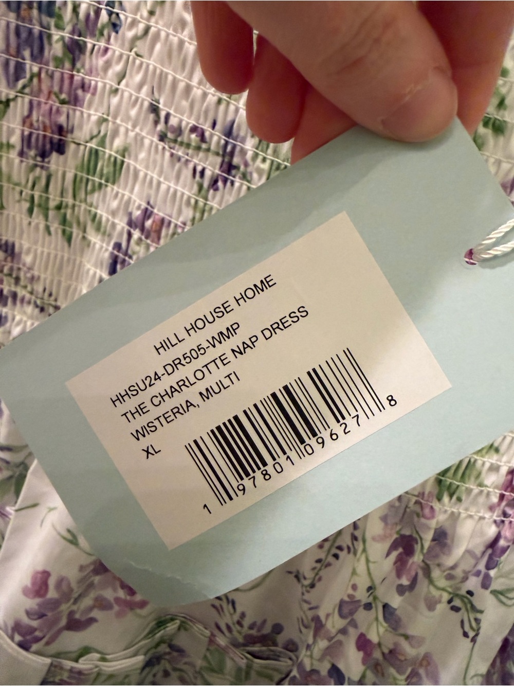 NWT Hill House Charlotte Nap Dress Wisteria Floral Print Size XL - Picture 7 of 9